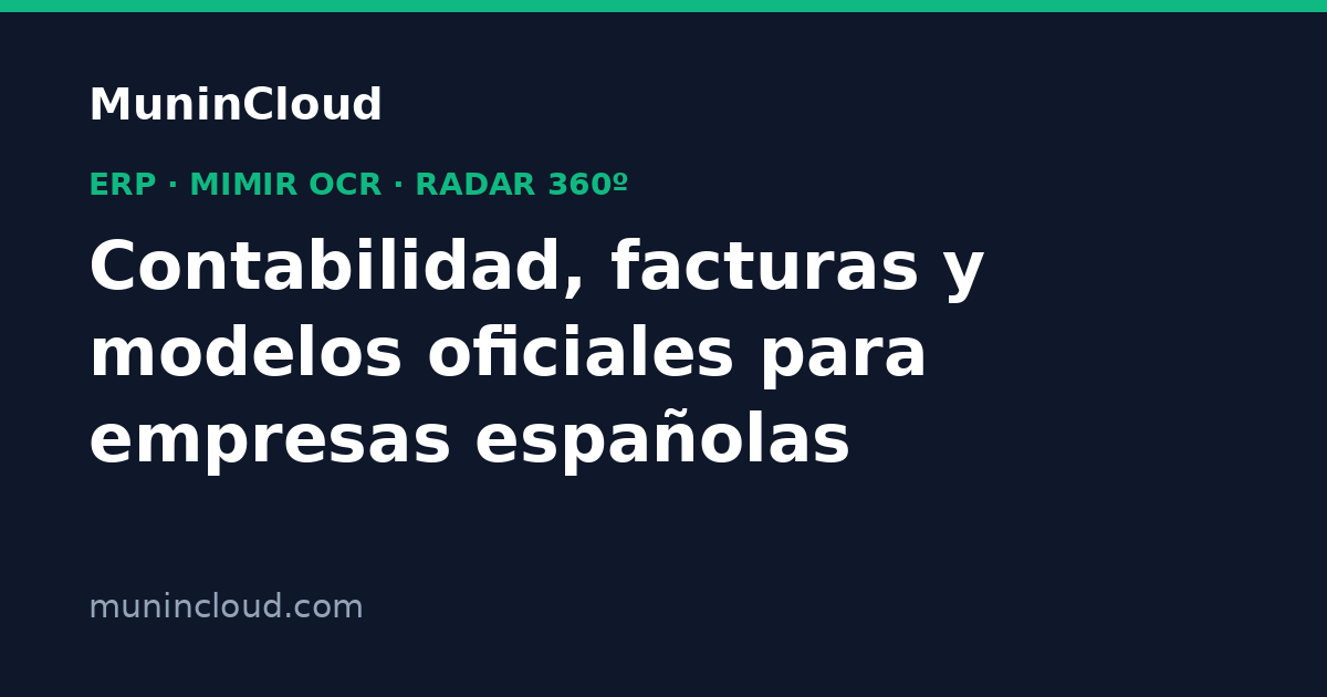 MuninCloud: deja de teclear facturas · Mimir OCR y ERP en la nube